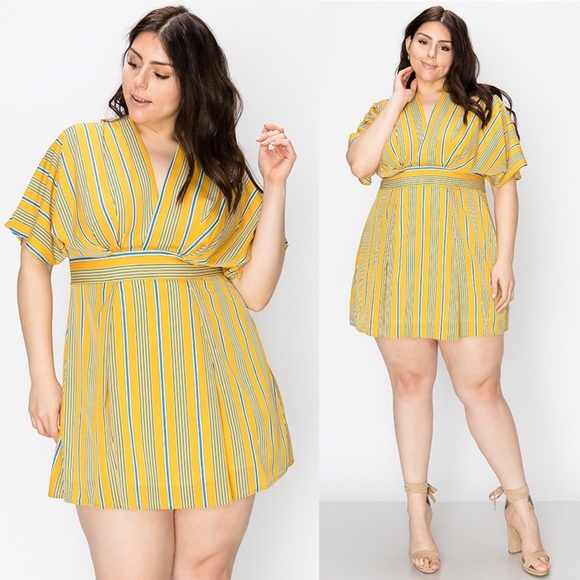 Dresses & Skirts - Striped Plus Size Dress